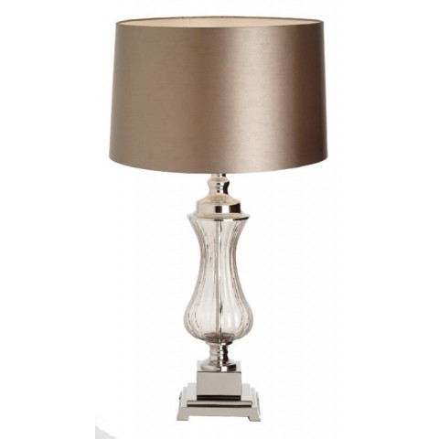 RV Astley - Oliva Glass & Nickel stolní lampa