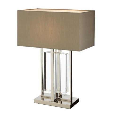 RV Astley - Sarre Nickel and Crystal stolní lampa